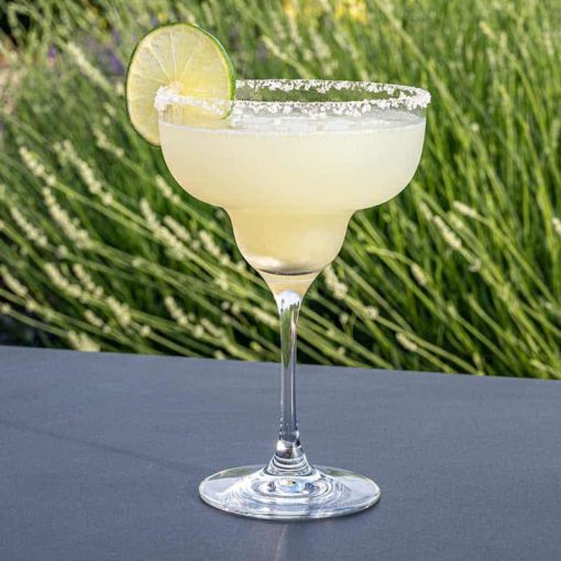 ľadový Margarita cocktail v záhrade